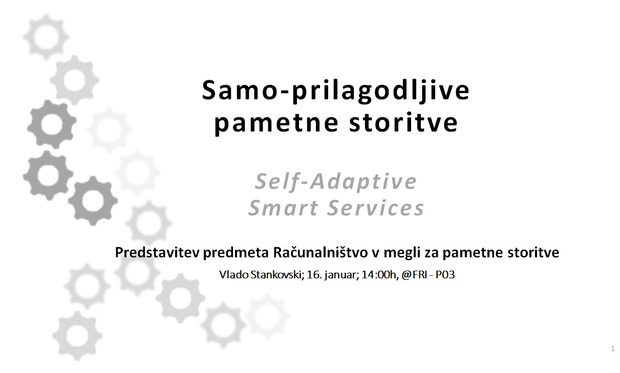 Predstavitveno predavanje, 16. januarja 2020.